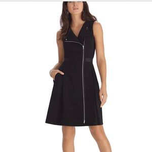 White House Black Market - Black Zipper Work Dress